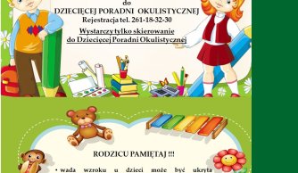 BEZPŁATNE BADANIA OKULISTYCZNE DLA DZIECI