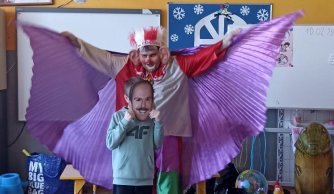 Clown Walduś w naszej szkole