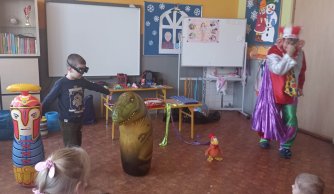 Clown Walduś w naszej szkole