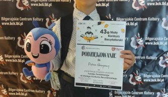 Piotrek wyróżniony podczas powiatowego etapu 43. Małego Konkursu Recytatorskiego 
