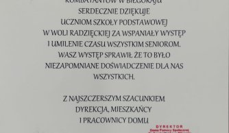 Szkolny chórek z wizytą w Domu Kombatanta w Biłgoraju