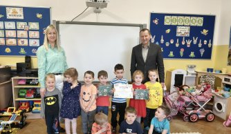 II miejsce w konkursie plastycznym "Z mlekiem zima nam nie straszna"